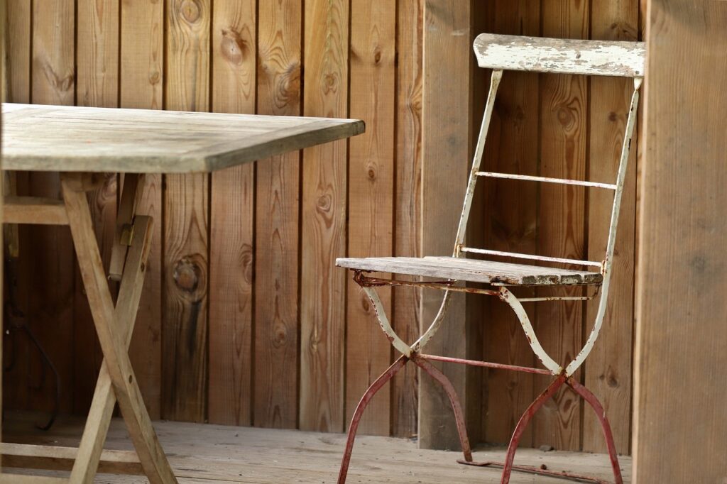 garden furniture, wood texture, wooden furniture